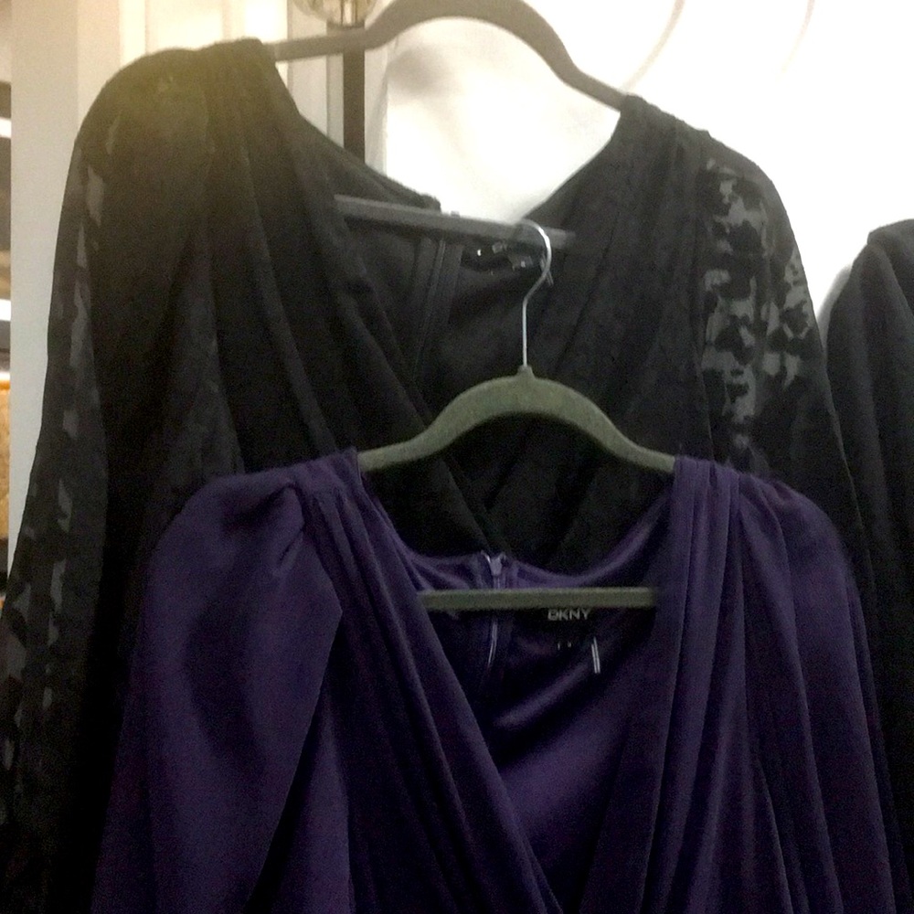 Lot of DKNY dresses… purple and black